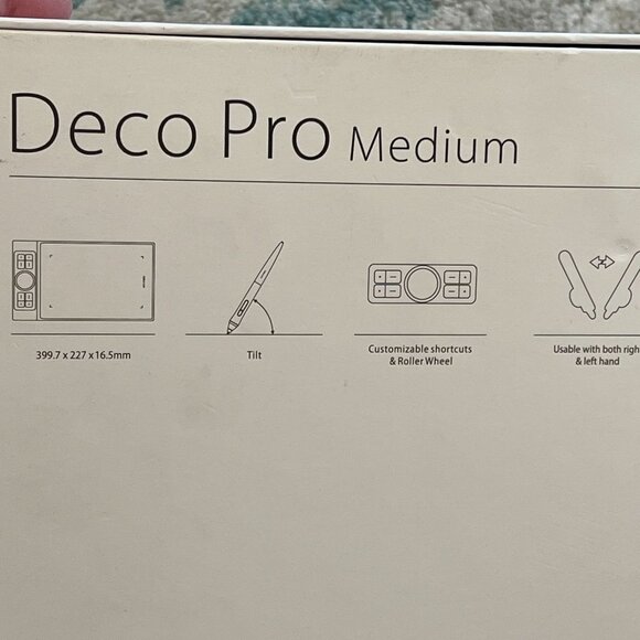 XP Pen Deco Pro Medium Graphics Drawing Tablet 11x6 Active Area 8192 (NO PEN) - Picture 4 of 5